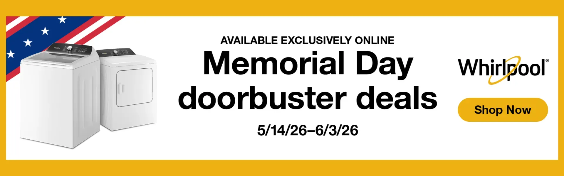 Whirlpool memorial Day Doorbuster